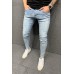 Light Blue Water Washed Mens Skinny Jeans