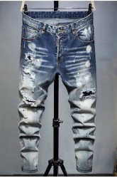 Men's Faded Ripped Skinny Jeans