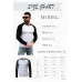 Black Men's Letter Print Color Block Long Sleeve T-shirt