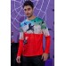 Men's Halloween Flying Bird Car Print Long Sleeve Knit T-shirt