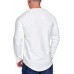 White Steer Head Graphic Pleated Slim Fit Men Long Sleeve T-shirt