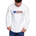 White America Flag Letter Print Pleated Sleeve Men's Graphic Tee