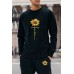 Sunflower Letter Print Long Sleeve Sweatshirt and Sweatpants Set