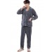 Grey Flannel Waffle Pajamas Set