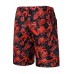 Men's Floral Print Short Sleeve Shirt and Elastic Waist Shorts Set