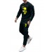 Two-piece Skull Print Men's Pullover and Joggers Set