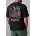 Black American Flag Letters Print Crew Neck Men's Oversized T-shirt