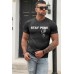 Black Stay Punk Skull Graphic Print Slim Fit Men's T-shirt