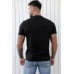 Black My Ride's Here Graphic Print V Neck Men's T Shirt