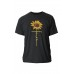 Black Sunflower Faith Graphic Mens T Shirt