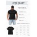 Black I'm Thinking Letter Graphic Print Slim Fit Men's T Shirt